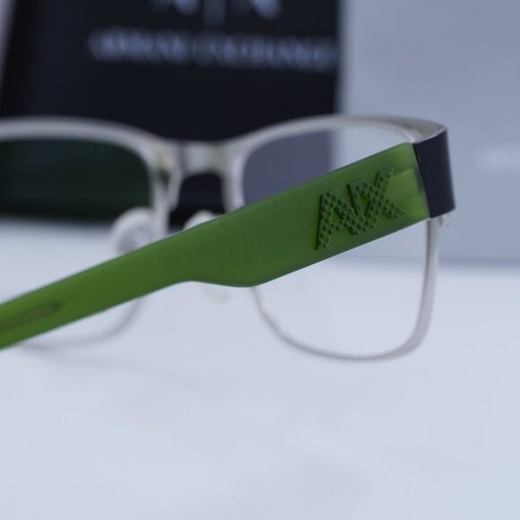 Final Price! Armani Exchange AX1012 6045 Black/Silver/Green Eyeglasses 51mm - Picture 9 of 10